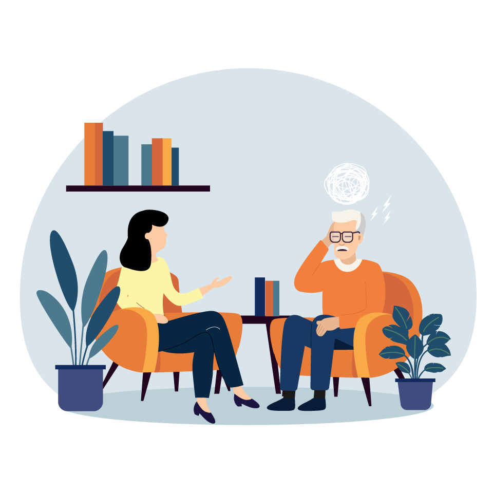 Illustration of a therapy session